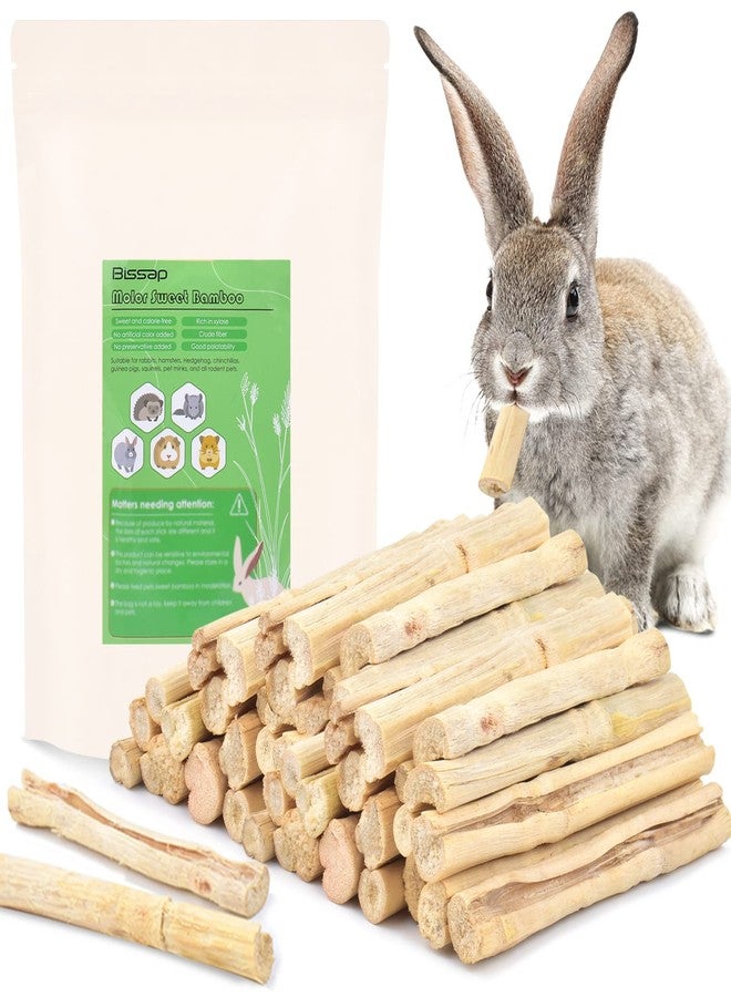 Bissap 700g/1.5Ib Sweet Bamboo Chew Sticks for Rabbits, Bunny Chewing Sticks for Rabbits Hamster Chinchilla Guinea Pigs Rabbit Small Animals Natural Treats Teeth Grinding Toys - Image 1